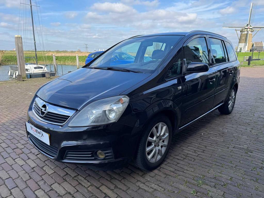 Opel Zafira 1.8 Temptation 7-persoons 2007 16-XL-KD, Auto's, Gebruikt, 4 cilinders, Zwart, Origineel Nederlands
