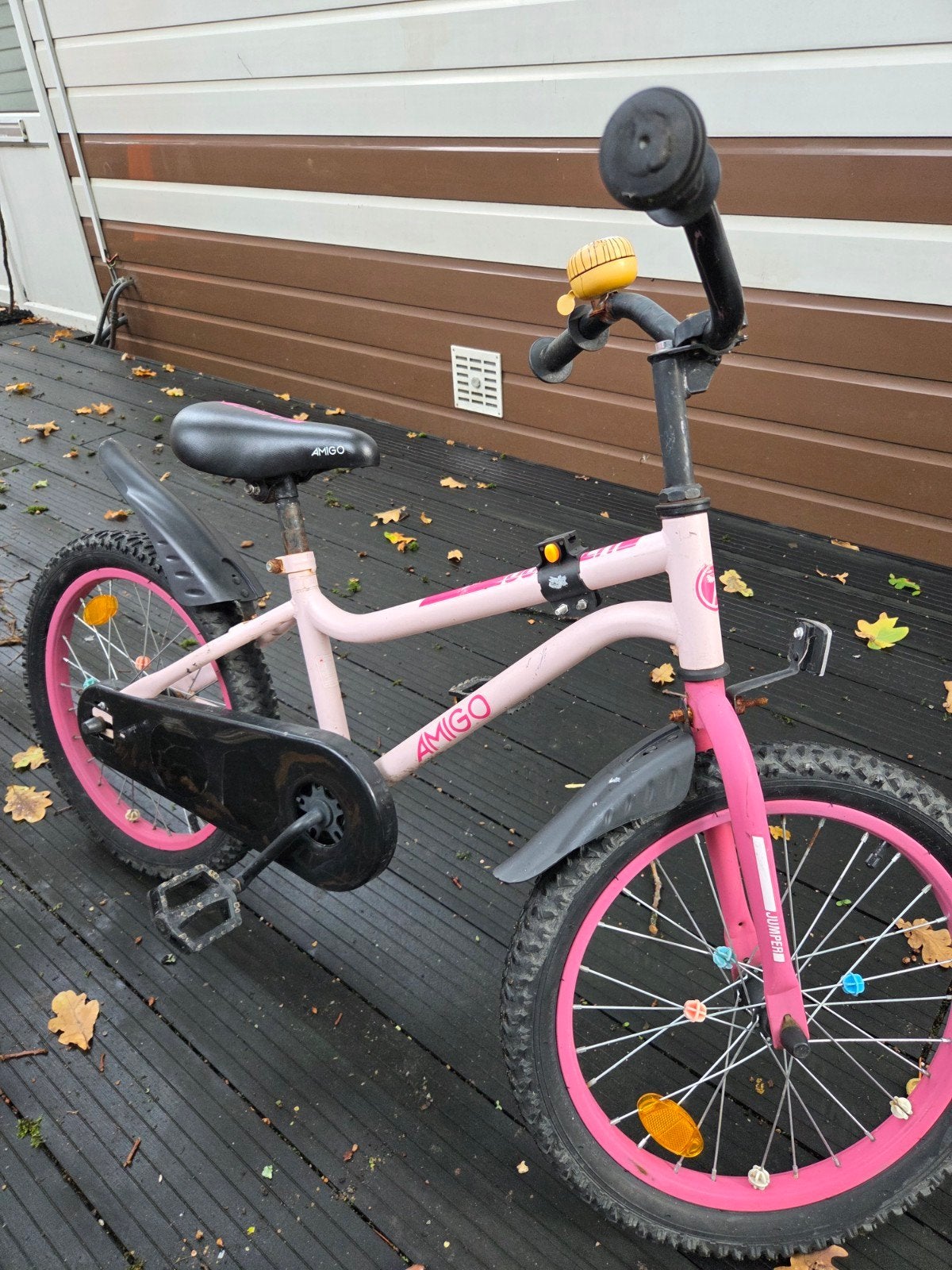 Amigo meisjesfiets 16 inch - roze (4-6 jaar), Ophalen, Terugtraprem, Amigo, 16 tot 20 inch