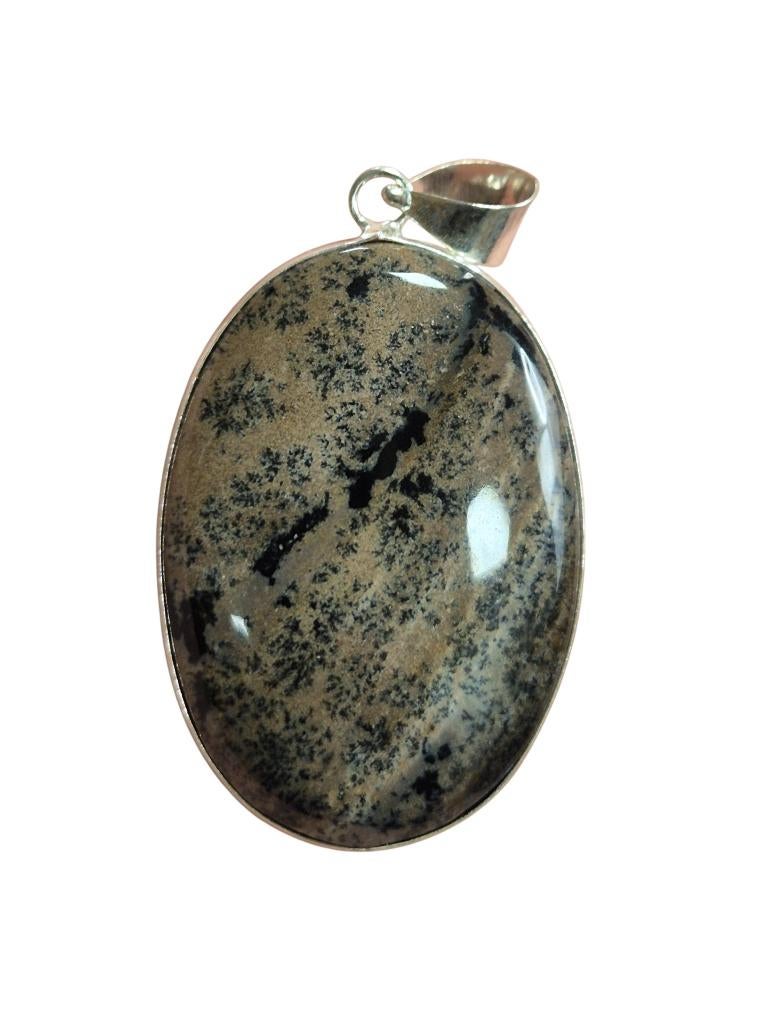 Dendriet Agaat hanger(s) ingezet in zilver, Nieuw, Ophalen of Verzenden, Nvt, Nvt