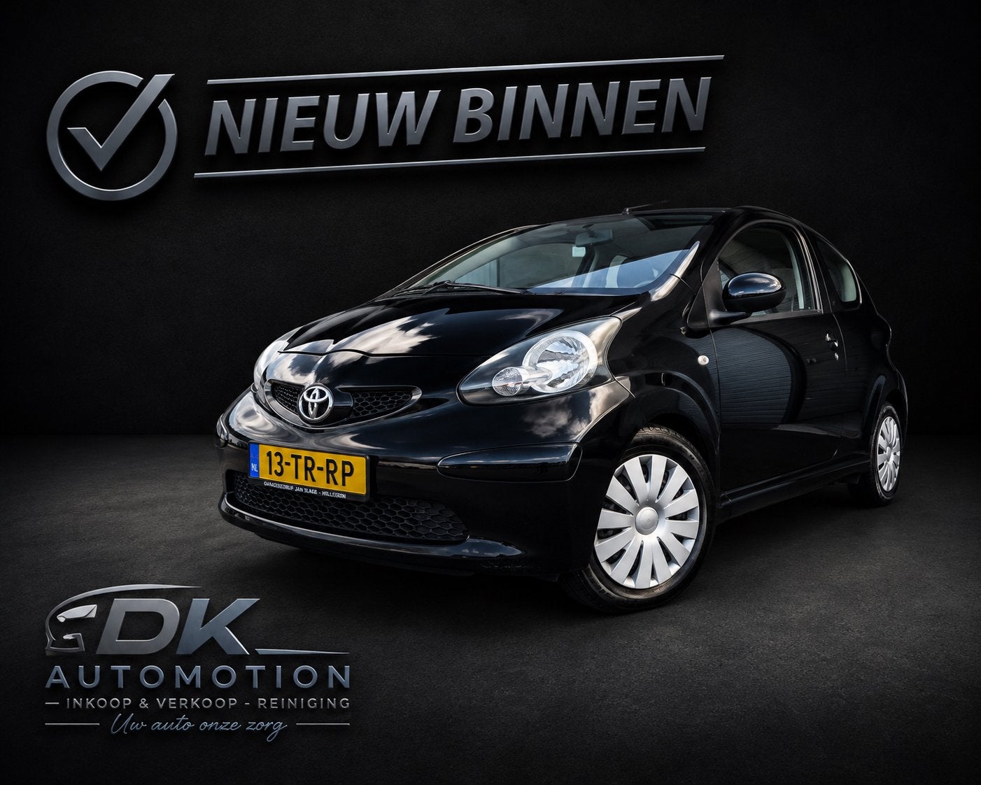 Toyota Aygo 1.0 12V Vvt-i 3DRS MMT 2007 Zwart, Voorwielaandrijving, Stof, 4 stoelen, Origineel Nederlands