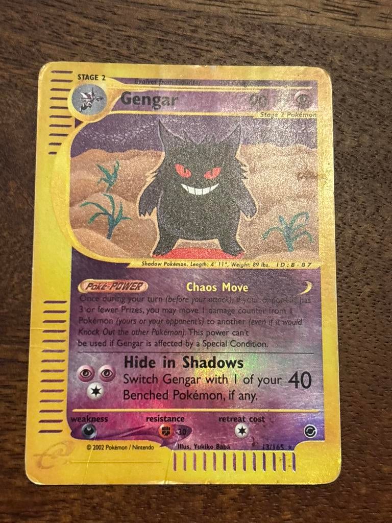 Gengar reverse holo expedition base set 13/165, Ophalen, Zo goed als nieuw