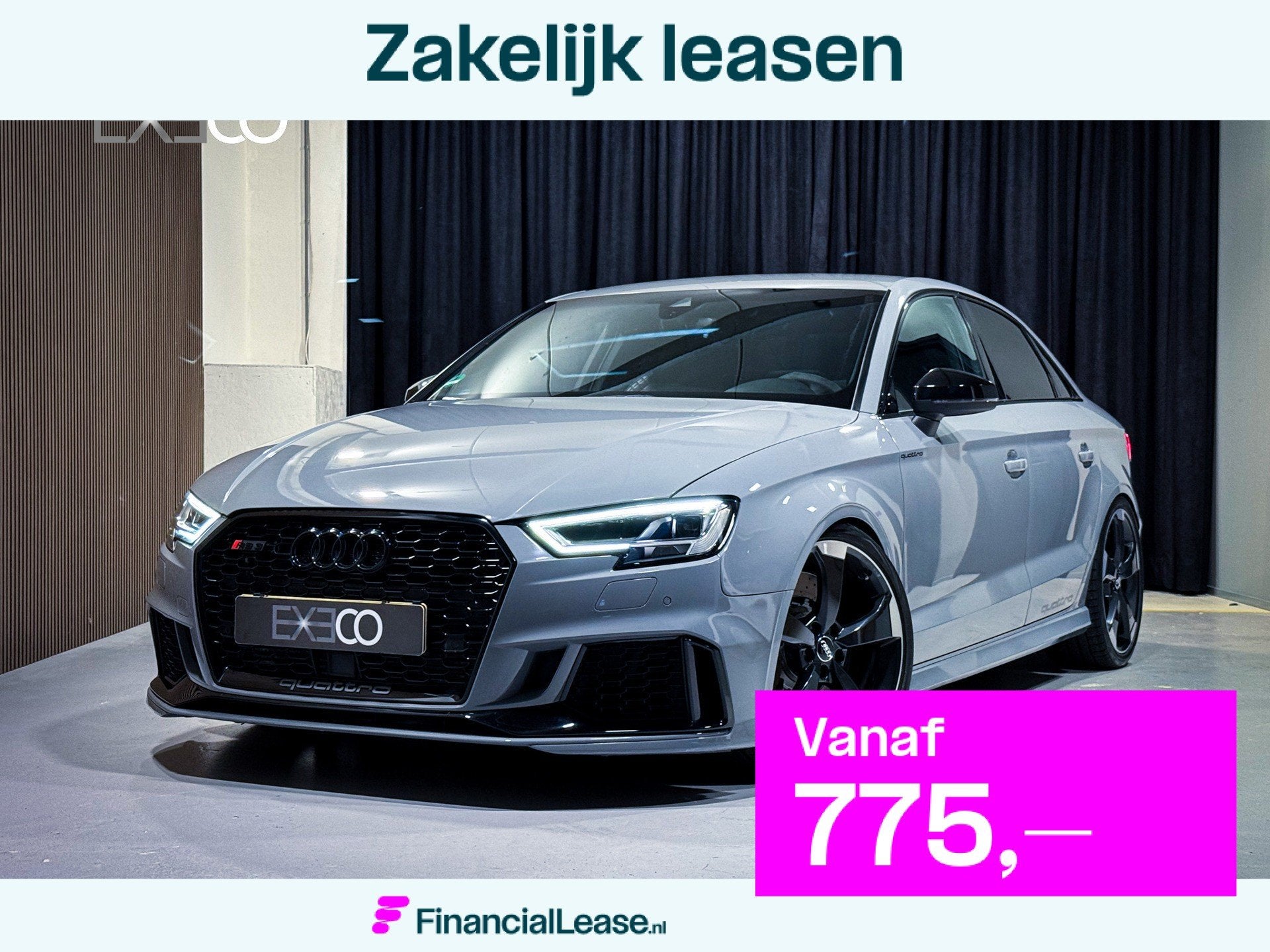 Audi RS3 Limousine 2.5 TFSI quattro|500 pk|Nardo|RS Stoel|B&, Automaat, Gebruikt, RS3, Leder