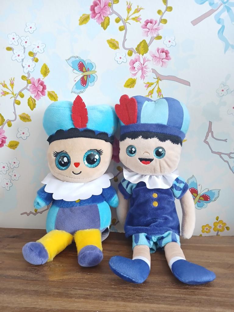 Twee Pieten knuffels - Zo goed als nieuw, rookvrij huis, Ophalen of Verzenden, Zo goed als nieuw, Overige typen
