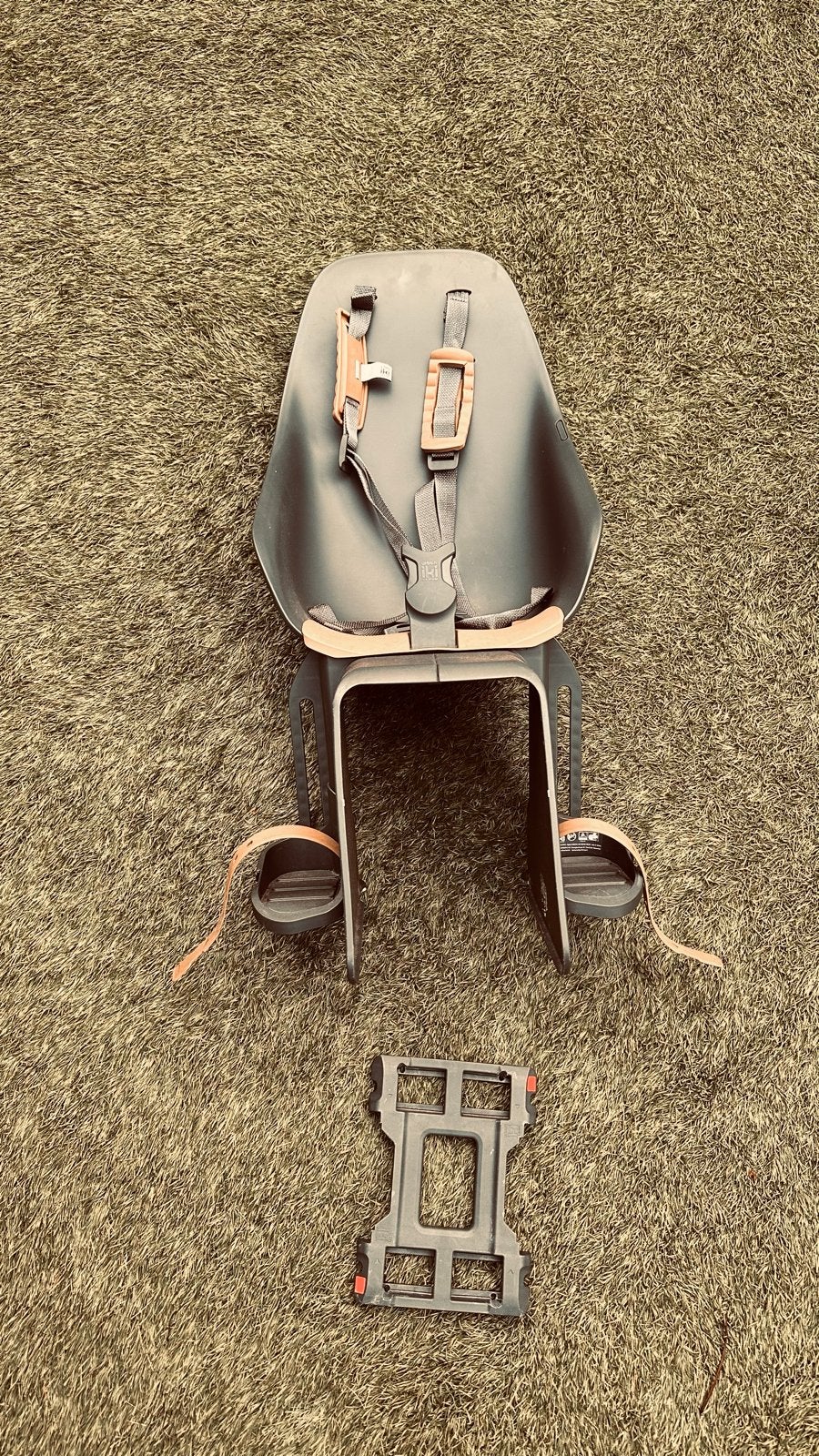 Urban Iki Achterzitje - Zwart/Bruin - Zo goed als nieuw, Achterzitje, Voetsteuntjes, 9 t/m 18 kg, Ophalen of Verzenden
