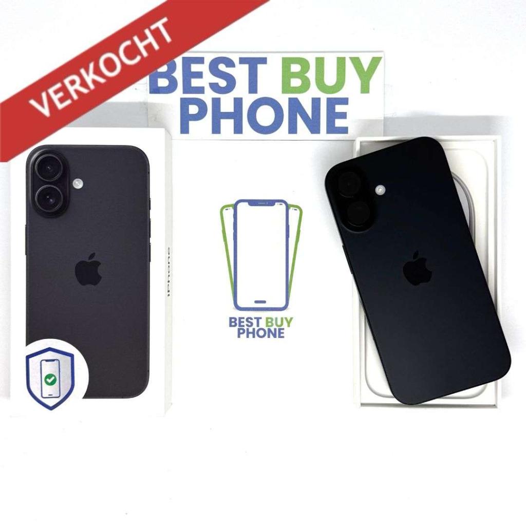 iPhone 16 128GB zwart /ongebruikt + 12 maanden garantie, Telecommunicatie, Mobiele telefoons | Apple iPhone, 128 GB, Apple, Blauw