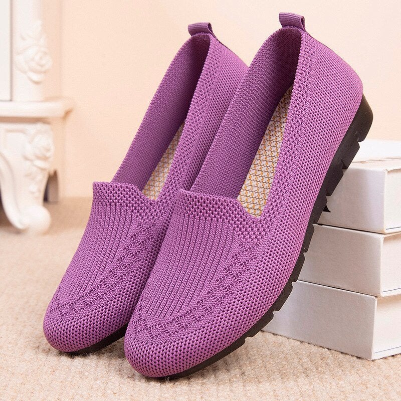 Paarse dames instappers loafers ademende schoenen sneakers, Verzenden, Nieuw, Overige kleuren, Instappers