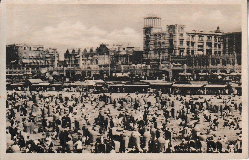 SCHEVENINGEN - STRANDGERICHT, Ophalen of Verzenden, 1920 tot 1940, Ongelopen, Zuid-Holland