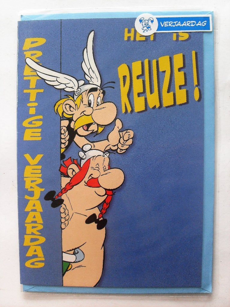 Asterix en Obelix Kaart Verjaardagskaart Wenskaart, Ophalen of Verzenden, Asterix en Obelix, Nieuw, Overige typen