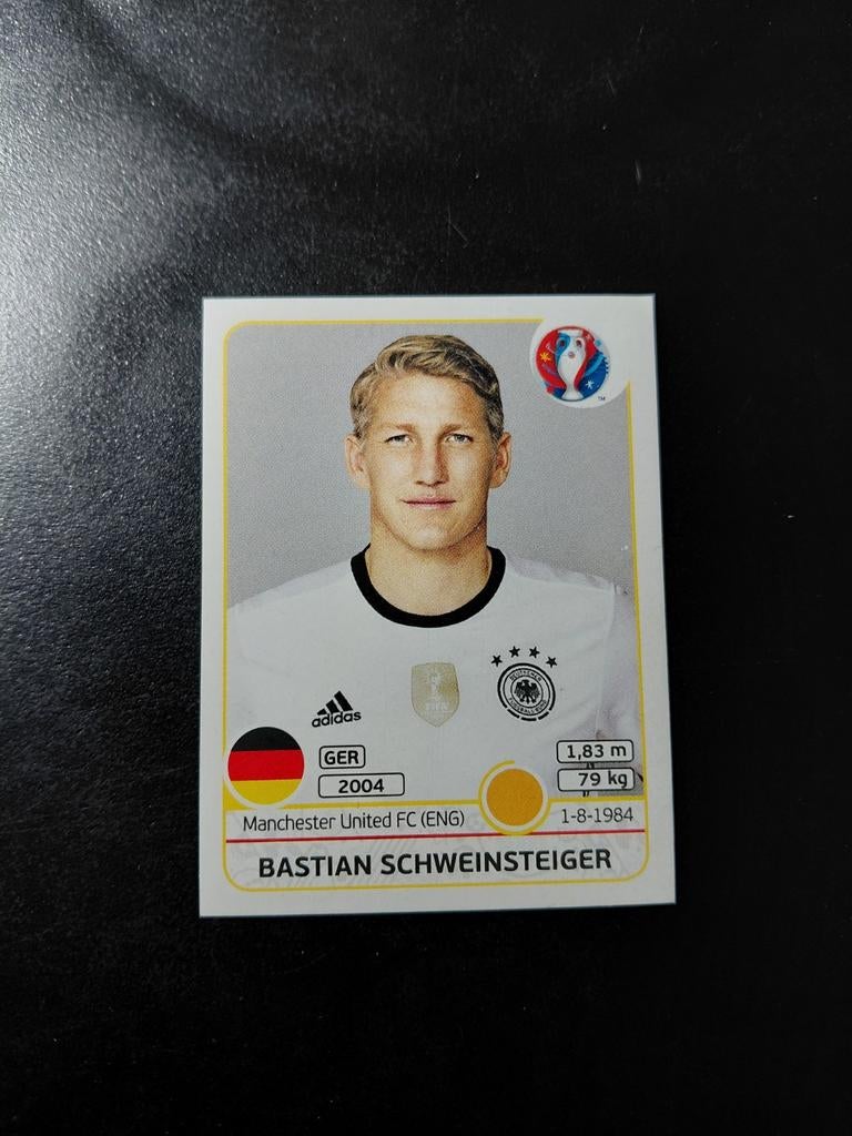 Schweinsteiger (duitsland) panini ek 2016, Ophalen of Verzenden, Nieuw, Buitenlandse clubs, Poster, Plaatje of Sticker
