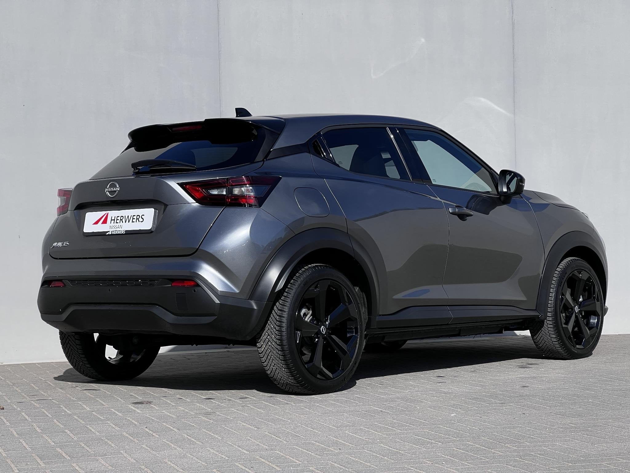 Nissan Juke 1.0 DIG-T Tekna Automaat / Fabrieksgarantie tot, Auto's, Euro 6, Automatische klimaatregeling, Leder en Stof, Bedrijf