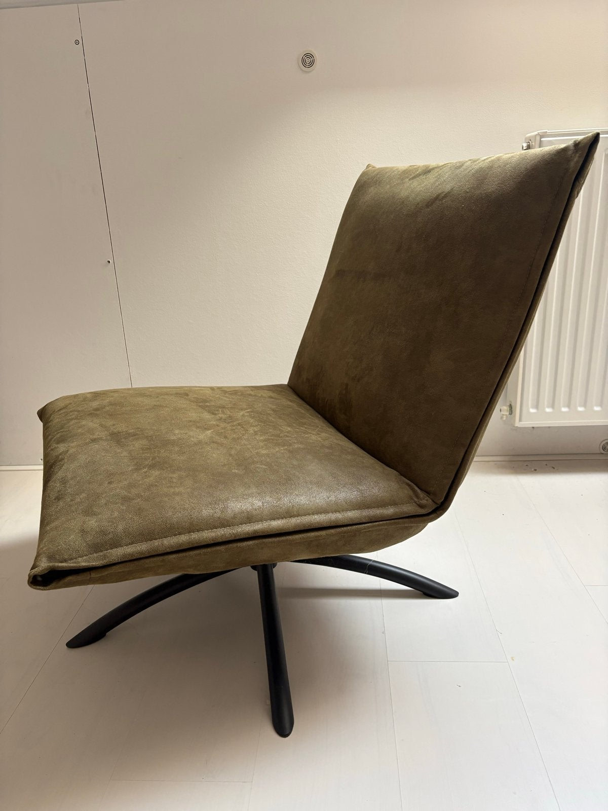 Goossens Palermo draaifauteuil Leer, Ophalen, Gebruikt, Leer, 75 tot 100 cm