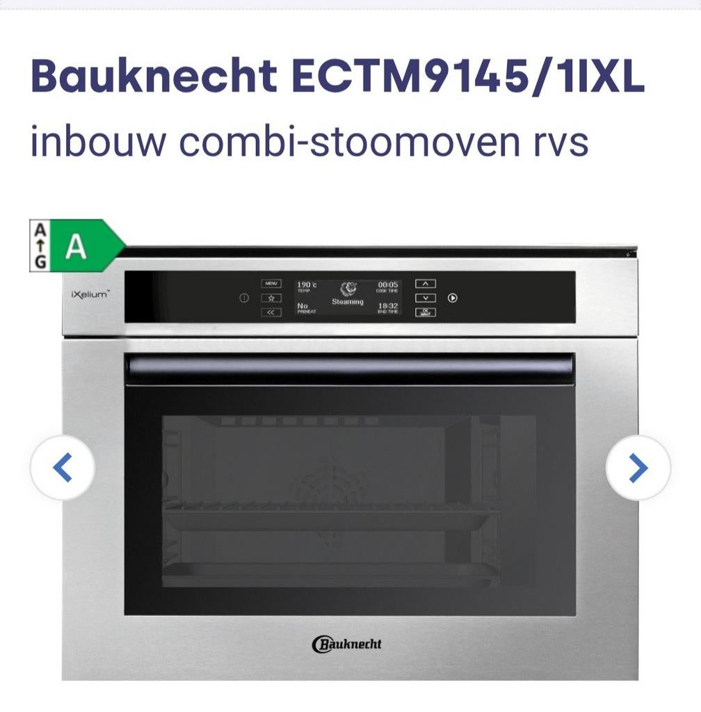 Nieuwe Inbouw Combi-Stoomoven Bauknecht ECTM9145/1IXL, Witgoed en Apparatuur, Ophalen, Nieuw, Stoom, Inbouw