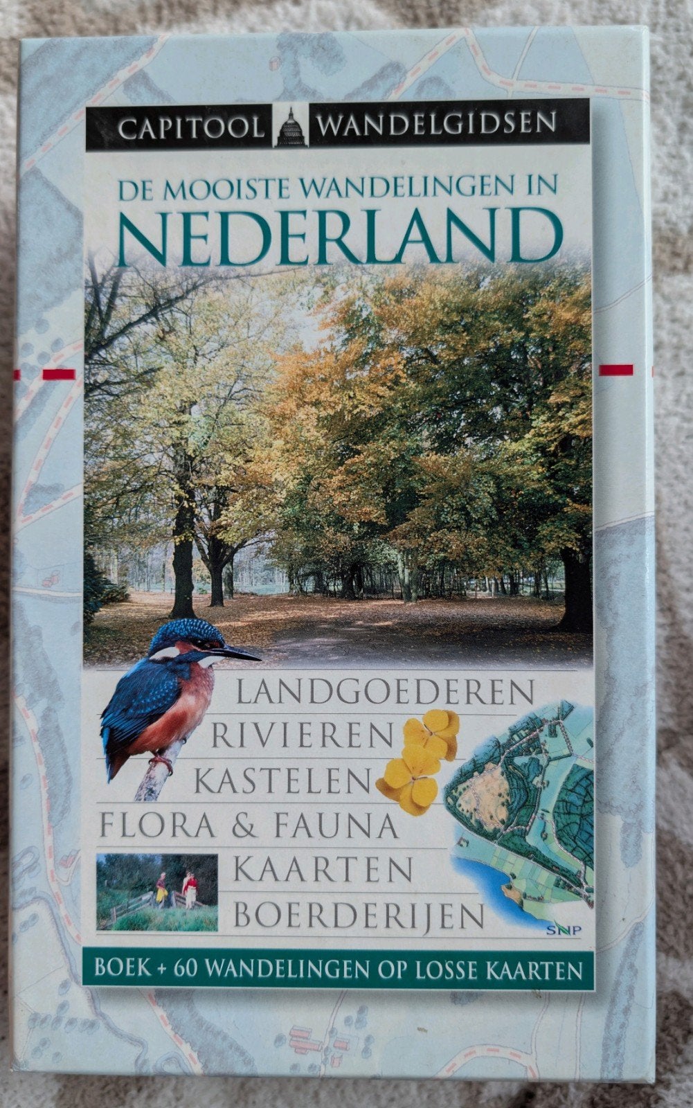 Wandelgids Nederland: Boek + 60 losse kaarten, Boeken, Reisgidsen, Capitool, Fiets- of Wandelgids, Ophalen of Verzenden, Zo goed als nieuw