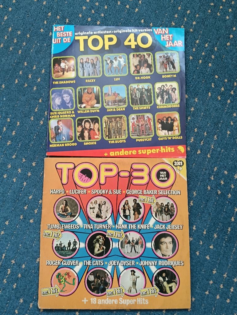 2 Verzamel dubbel LP's Top 30 en Top 40, Ophalen of Verzenden, Zo goed als nieuw, 12 inch