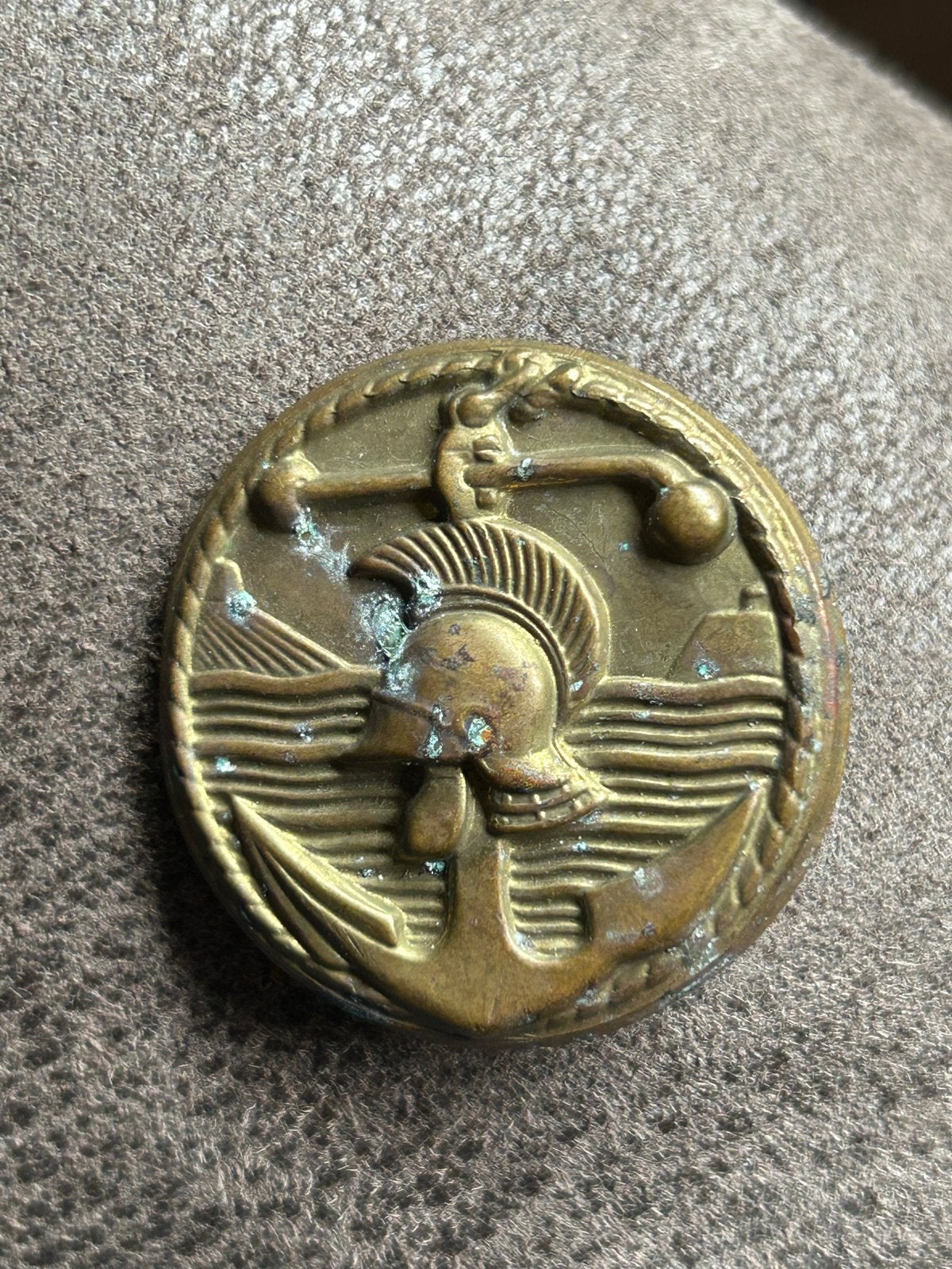 schouderinsigne Bataljon Pontonniers Genietroepen 1950., Ophalen of Verzenden, Landmacht, Nederland, Embleem of Badge