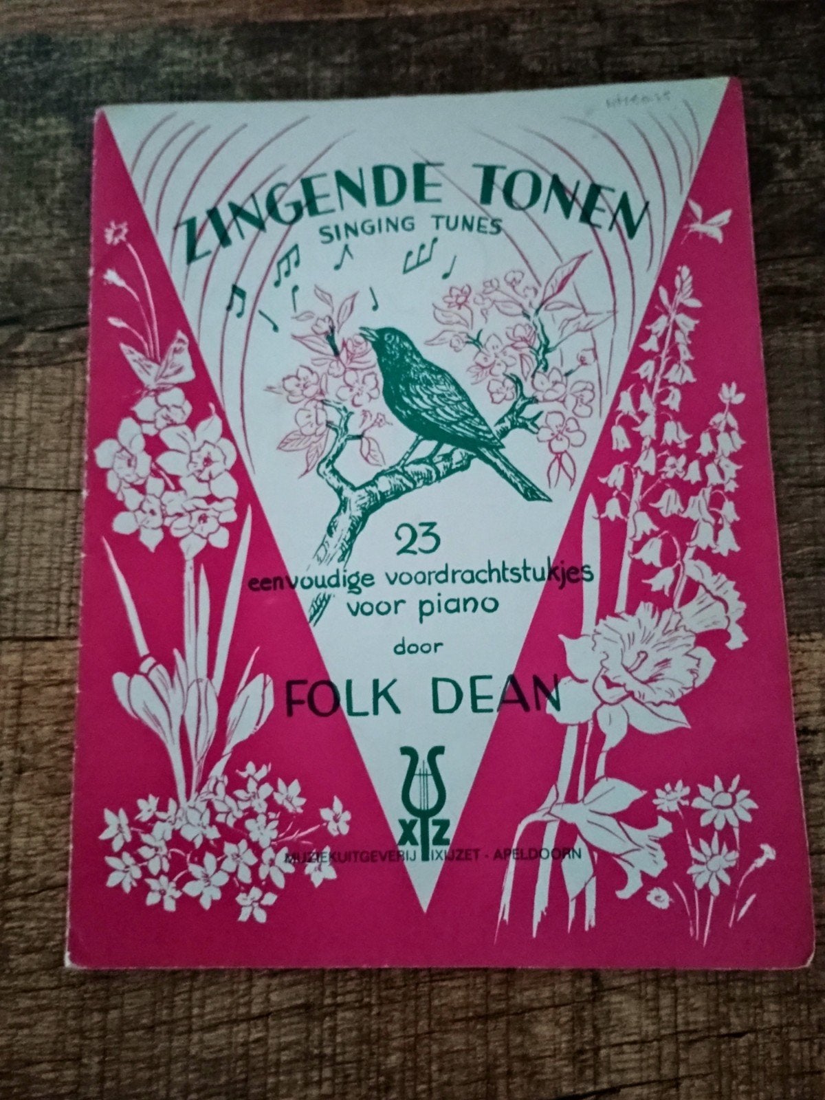 Folk Dean - Zingende tonen - Piano, Muziek en Instrumenten, Ophalen of Verzenden, Gebruikt, Les of Cursus, Populair