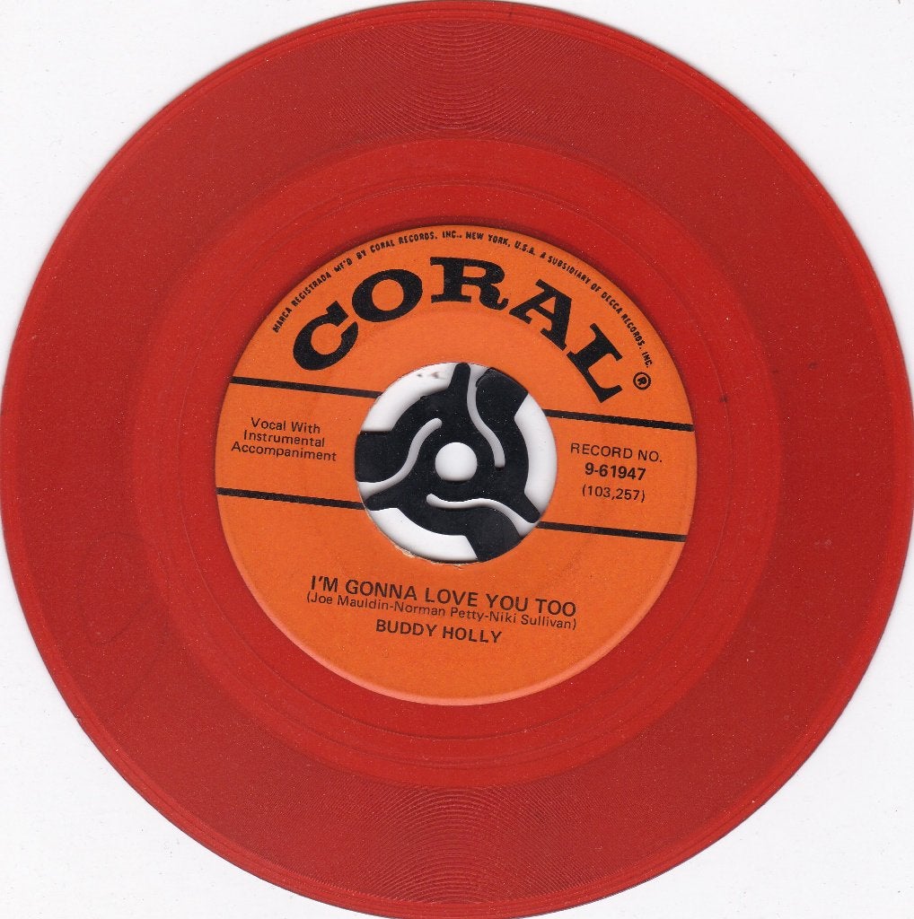 Buddy Holly single 1958, Cd's en Dvd's, Vinyl Singles, Gebruikt, 7 inch, Ophalen of Verzenden, Beschermende buitenhoes