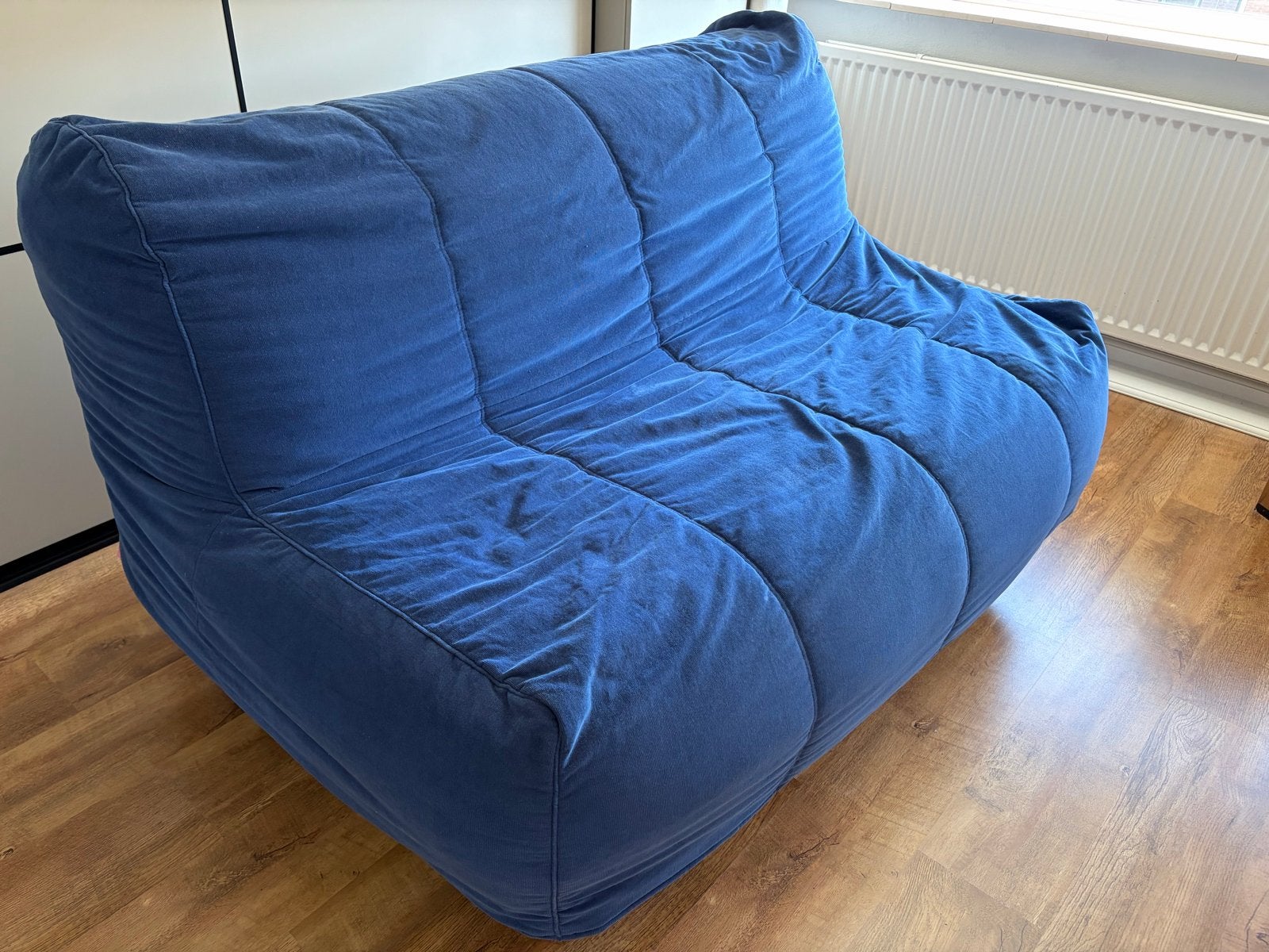 IKEA Lycksele LÖVÅS slaapbank - Blauw, Ophalen, Gebruikt, Blauw, Tweepersoons