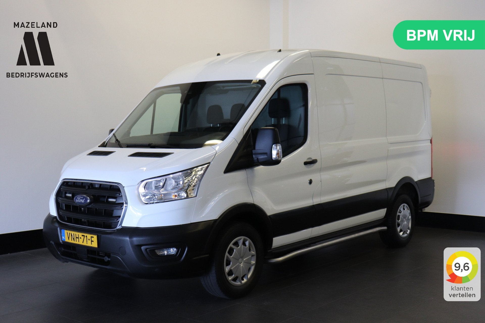 Ford Transit 2.0 TDCI 130PK L2H2 EURO 6 - Airco - Navi - Cru, Auto's, Bestelauto's, Voorwielaandrijving, Stof, 4 cilinders, Wit