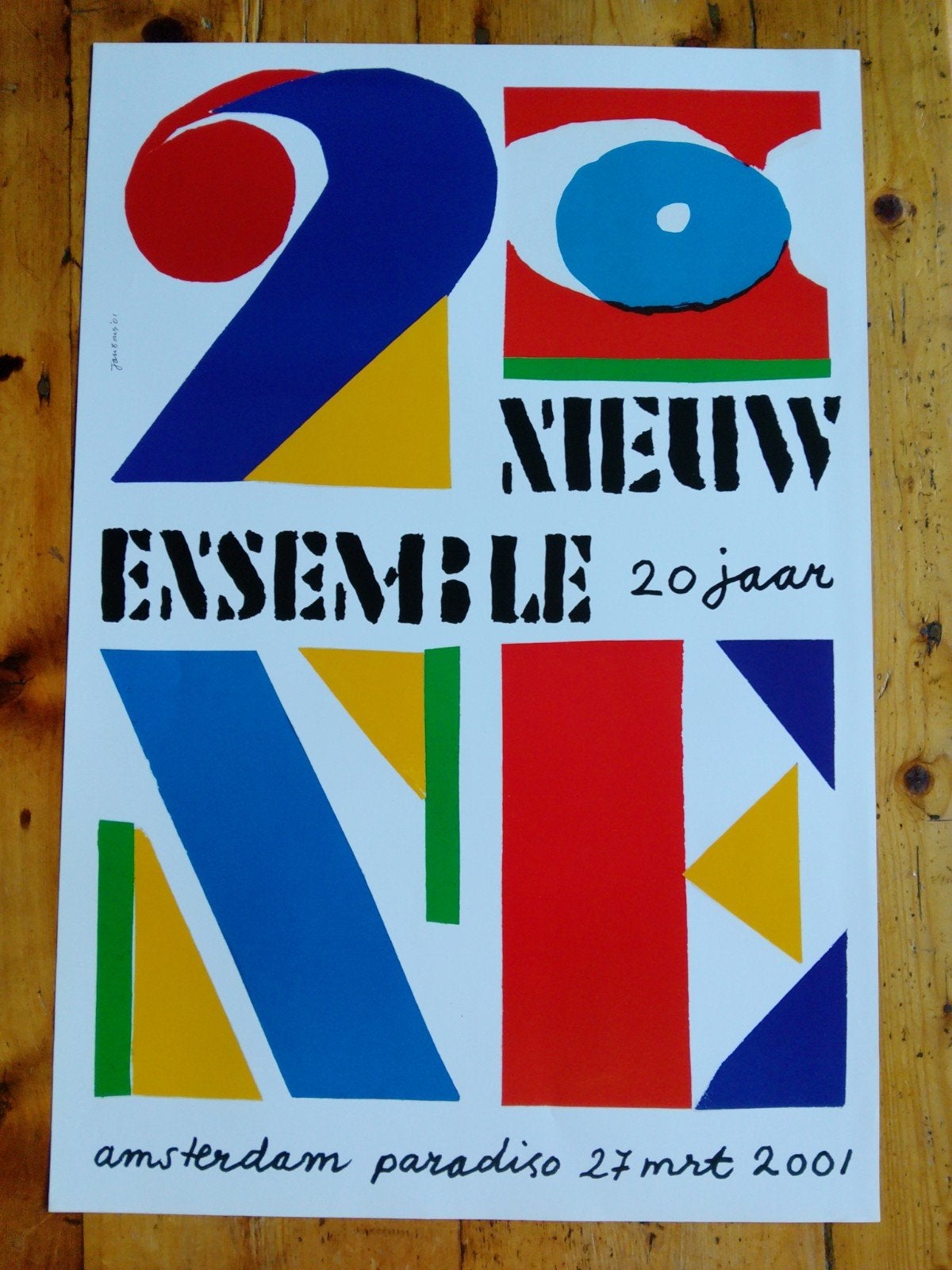 Jan Bons - 20 Jaar Nieuw Ensemble - Paradiso 2001, Rechthoekig Staand, Nieuw, Ophalen of Verzenden, A1 t/m A3