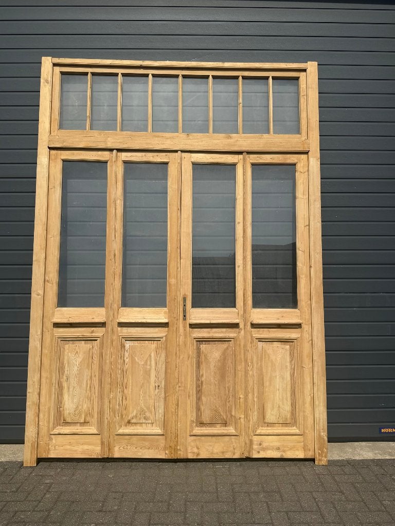 Antieke 4-slag oranjerie deuren met bovenlicht, Huis en Inrichting, Woonaccessoires | Overige, Ophalen of Verzenden, Zo goed als nieuw