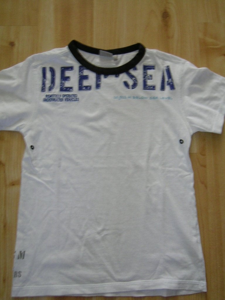 WE t-shirt 122/128 (wit), Ophalen of Verzenden, Zo goed als nieuw, Shirt of Longsleeve, Jongen