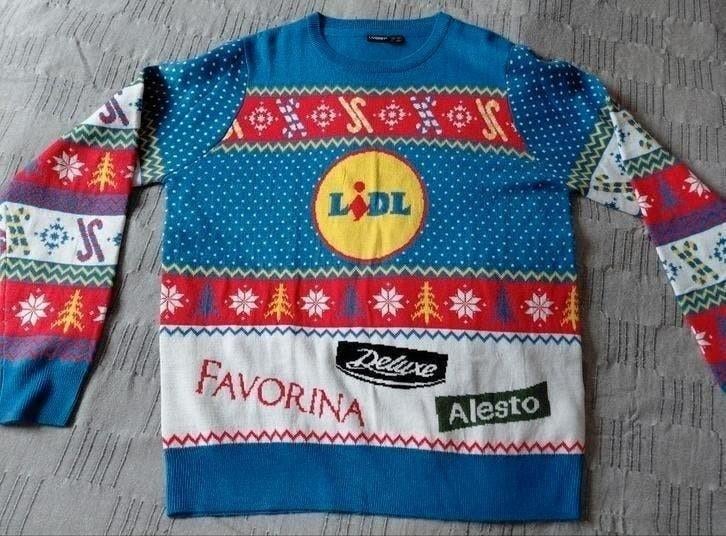 Lidl Foute Kersttrui - Maat L - Nieuw!, Ophalen of Verzenden, Nieuw, Blauw, Lidl