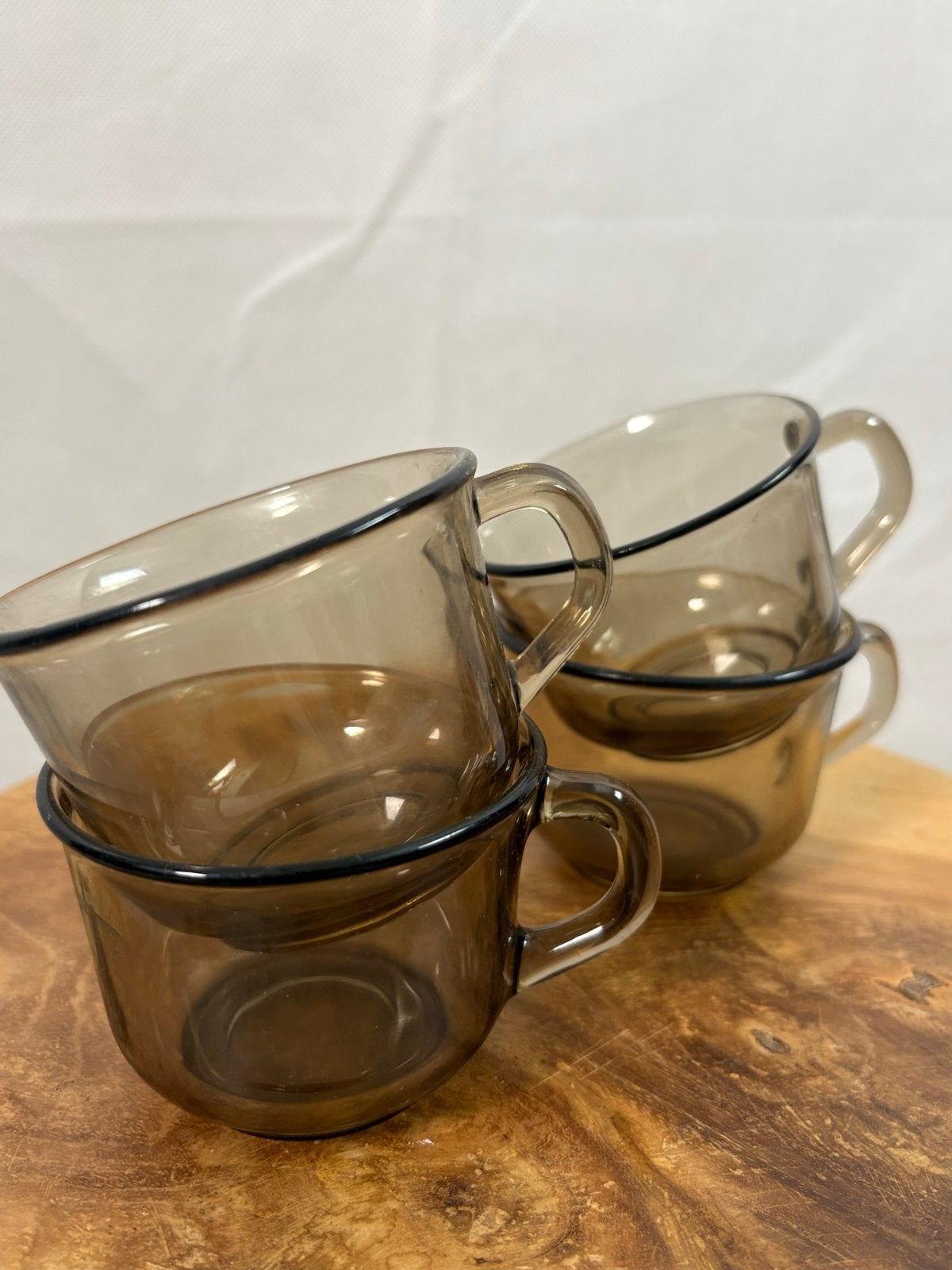 Set van 4 vintage vintage koffie- of theekopjes, Ophalen of Verzenden