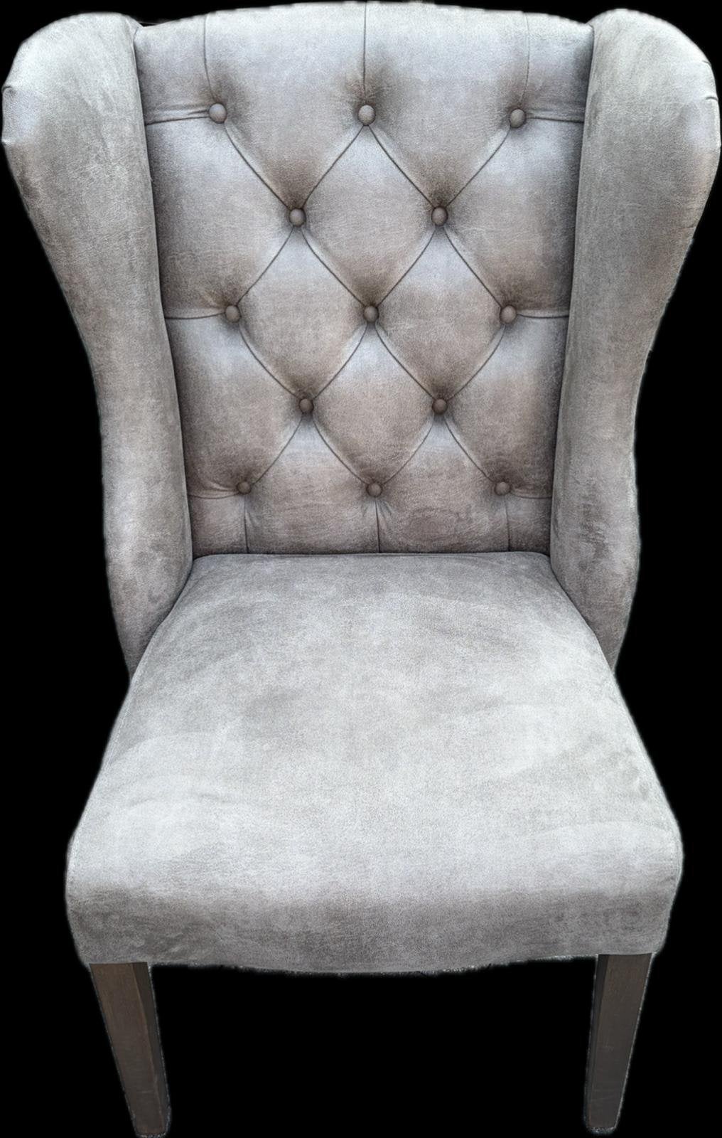 Te koop 4 nieuwe grijze microleder eetkamer stoelen, Ophalen, Leer, Vier, Grijs