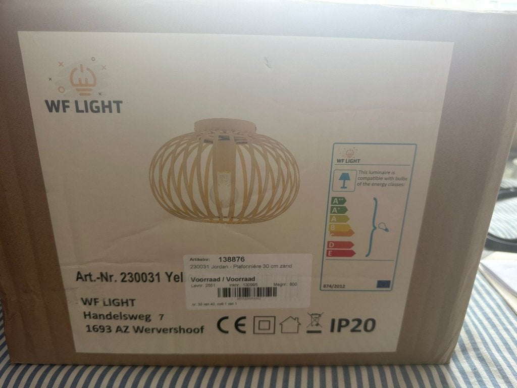 WF Light - lampenkap - plafonniere, Ophalen, Nieuw