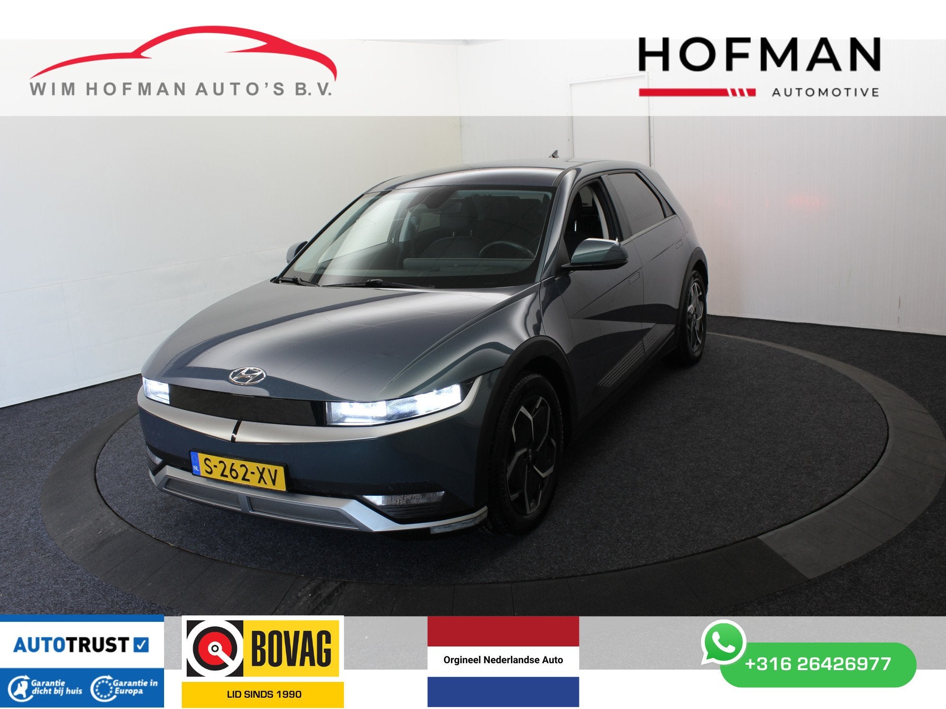 Hyundai IONIQ 5 Connect+ 77.4 kWh SOH 100% Head-up EL Trekh+, Auto's, 228 pk, Achterwielaandrijving, Gebruikt, Zwart