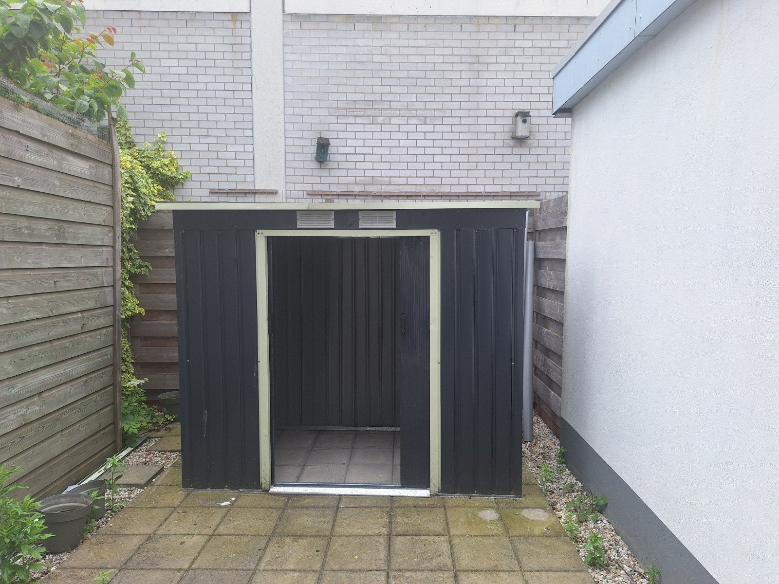 Metalen Fietsenberging / Opslagbox - Zo goed als nieuw, Tuin en Terras, Ophalen of Verzenden, Metaal, Overige typen