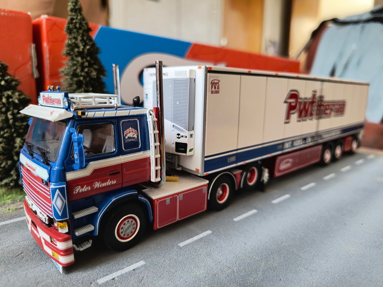 Wsi Scania Peter Wouters, Hobby en Vrije tijd, Modelauto's | 1:50, Ophalen of Verzenden, Zo goed als nieuw, Bus of Vrachtwagen