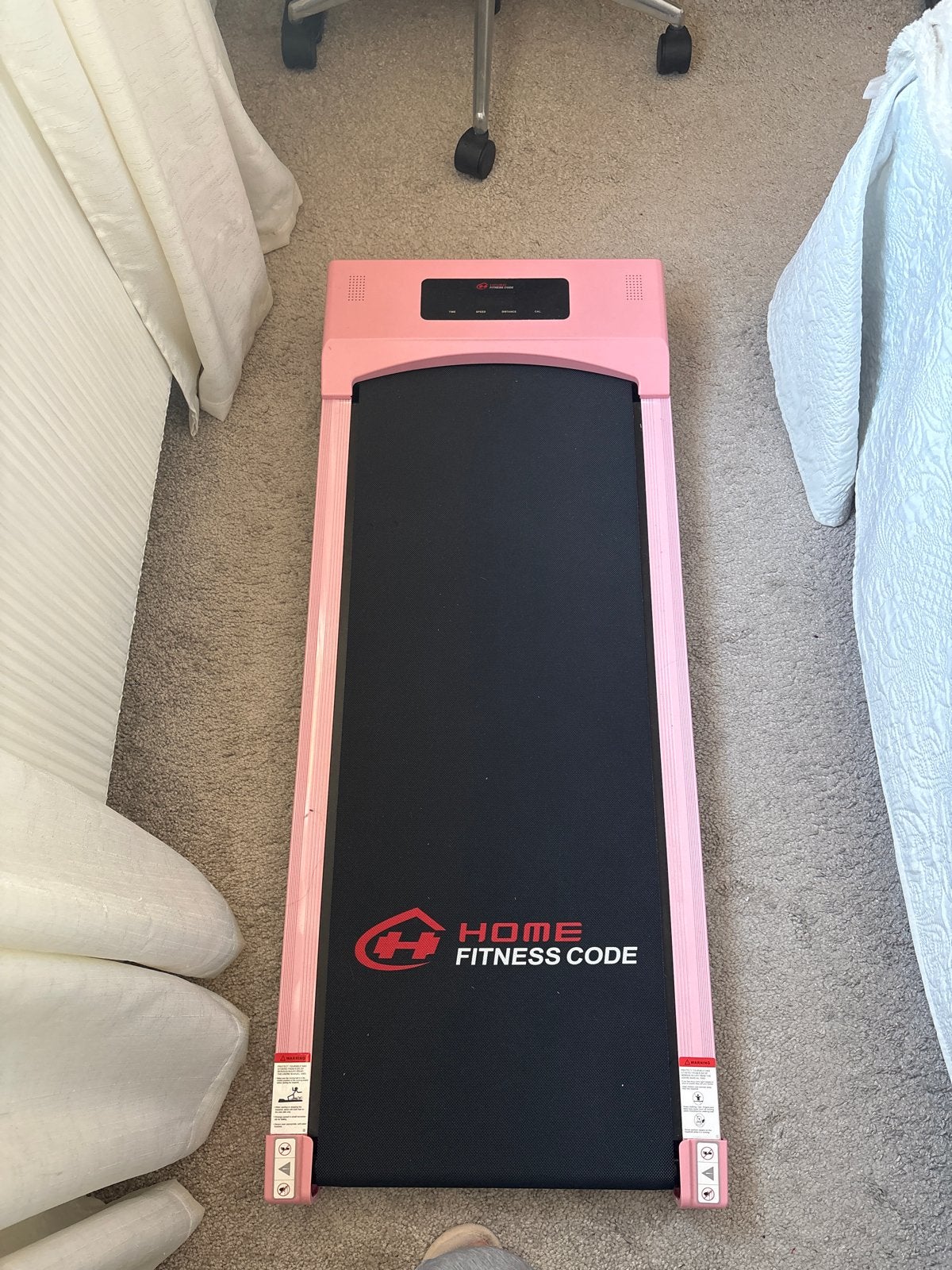 Roze Loopband C1 - Compact & Snelheid 1-10KM/H, Ophalen, Overige materialen, Zo goed als nieuw, Loopband