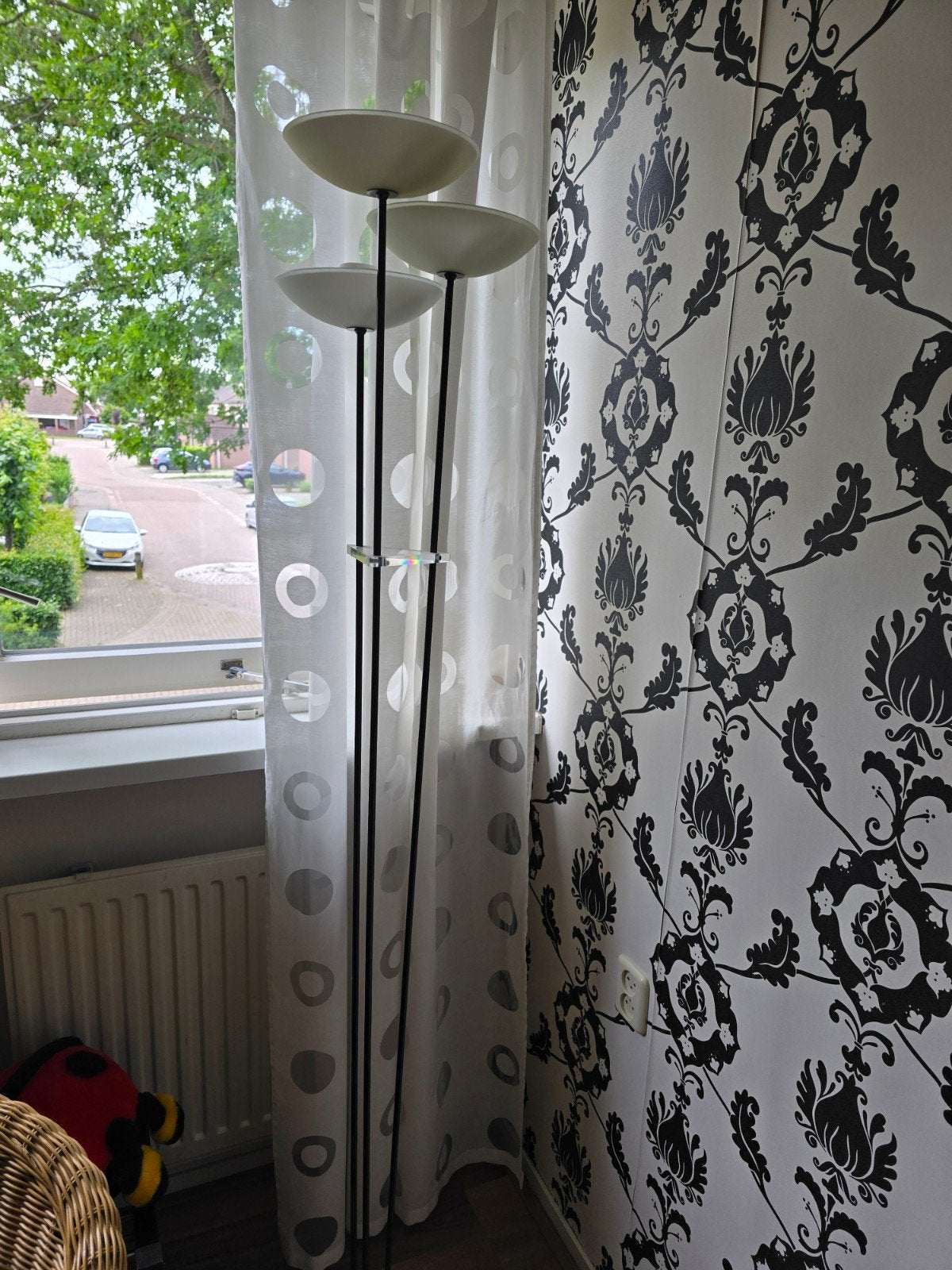 Moderne vloerlamp met 3 kelken, Ophalen, Gebruikt, Glas, Modern