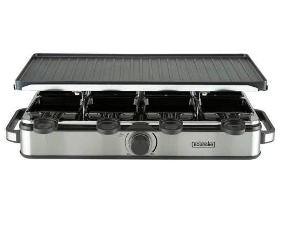 Bourgini Raclette Grill 8P Pure - Zonder Pannetjes, Ophalen of Verzenden, Zo goed als nieuw