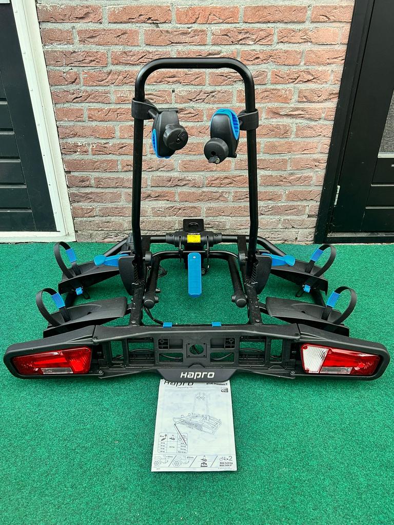 Hapro atlas premium 2, kantelbaar, deels inklapbaar, topst!, Ophalen, Zo goed als nieuw, 2 fietsen, Trekhaakdrager