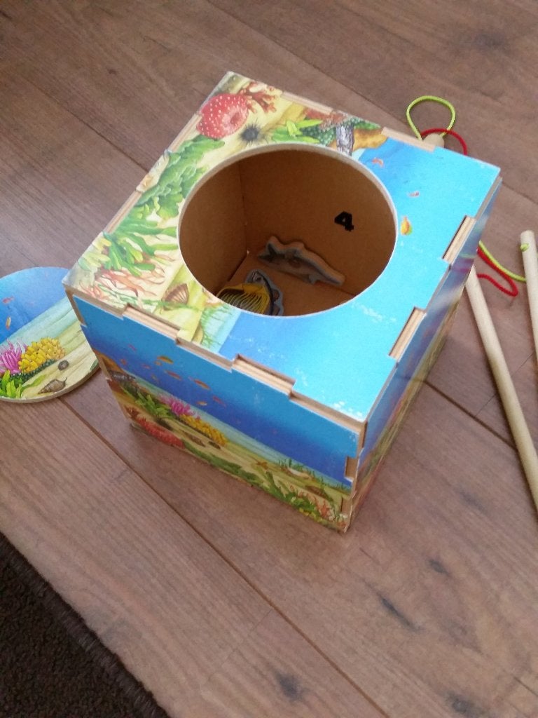 Beschrijving Houten vis magneet spel,  Zie foto's, Ophalen, Zo goed als nieuw