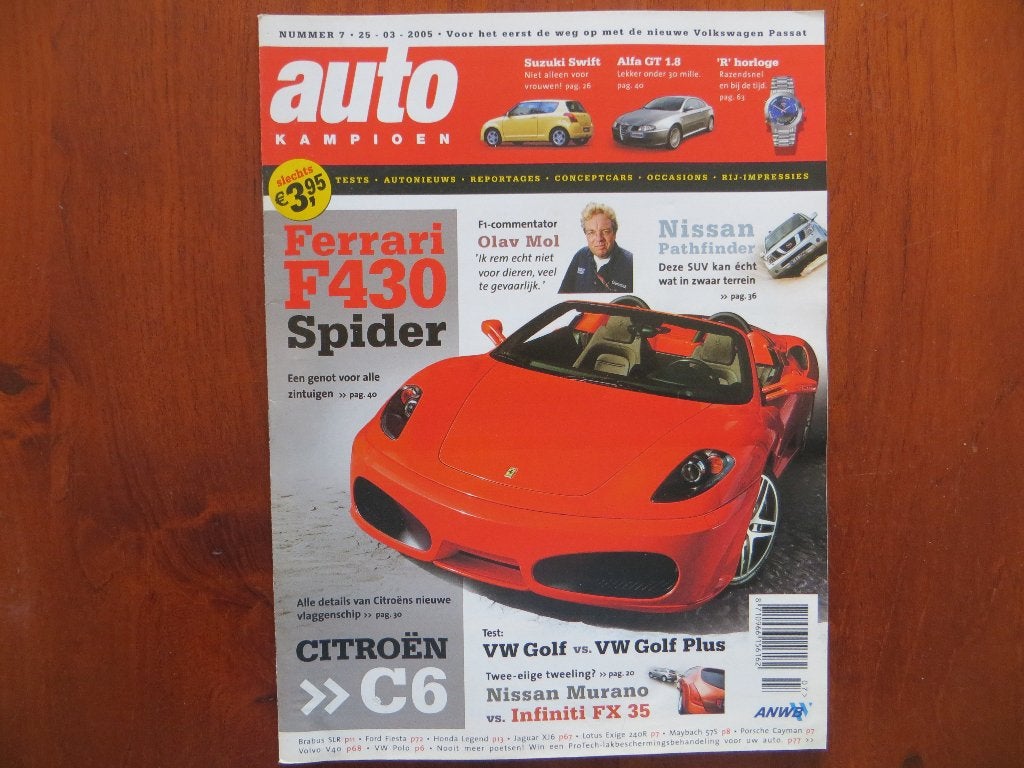 Autokampioen 7 2005 Ferrari F430 Sider, Citroën C6, VW Golf, Boeken, Ophalen of Verzenden, Nieuw, Ferrari