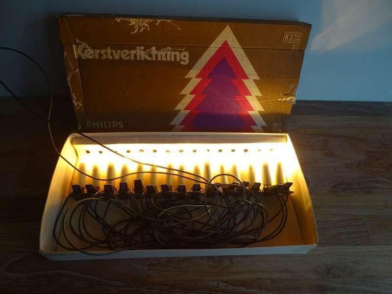 Philips oude kerstverlichting KV15 - 15 kaarslampjes kerst, Diversen, Kerst, Ophalen of Verzenden, Zo goed als nieuw