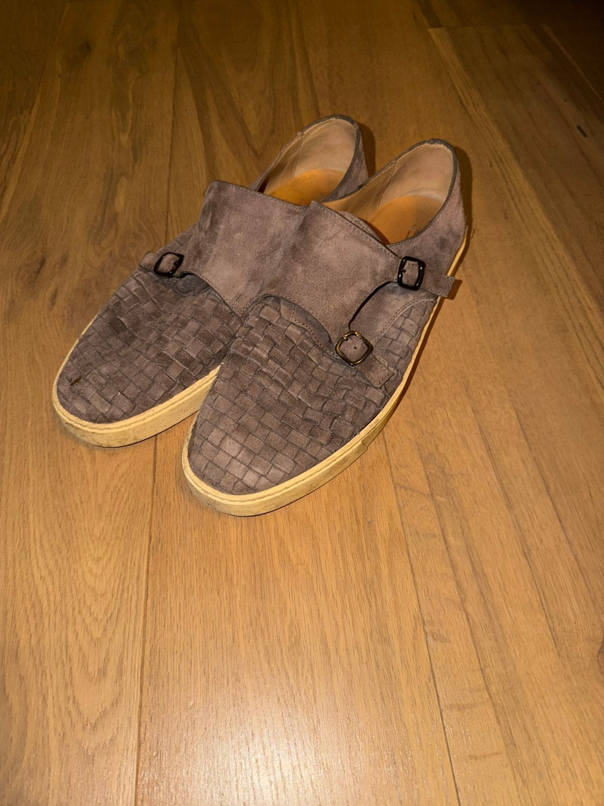 Santoni installers dubbele gesp maat 11, Ophalen of Verzenden, Gedragen, Overige kleuren, Gespschoenen