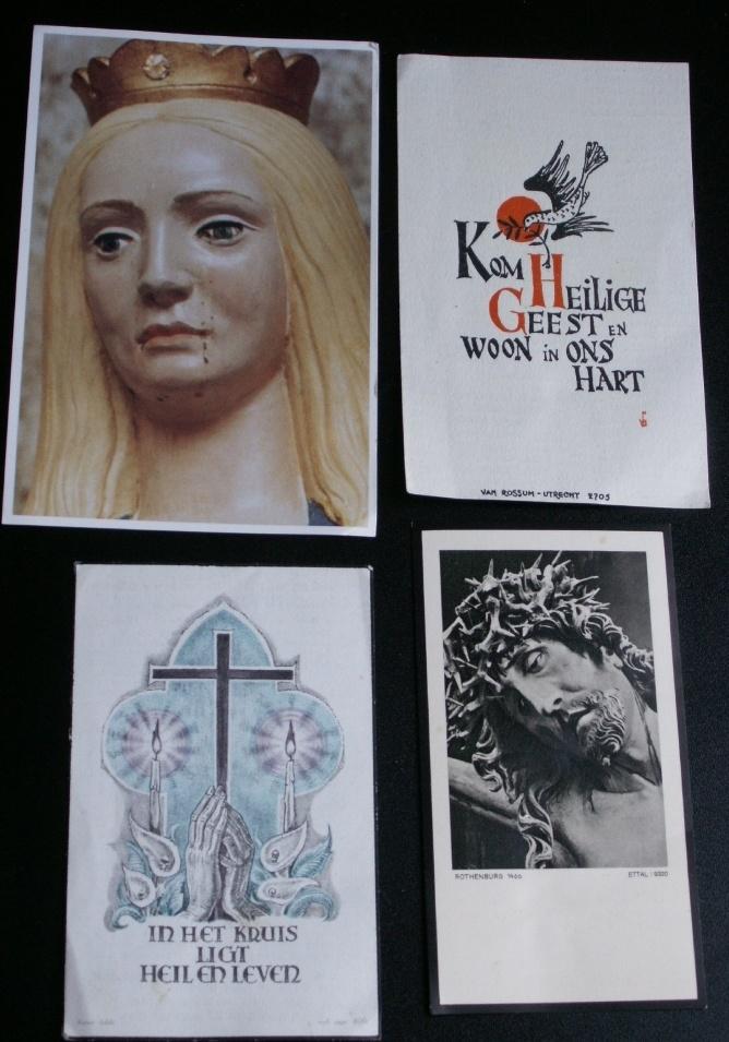 4 bidprentjes, Verzamelen, Bidprentjes en Rouwkaarten, Ophalen of Verzenden, Bidprentje