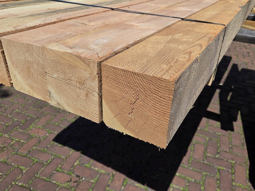 7 Douglas palen 15x15 cm fijnbezaagd / 3.00 m lang nr: TB19, Ophalen, Nieuw, 250 cm of meer, Palen