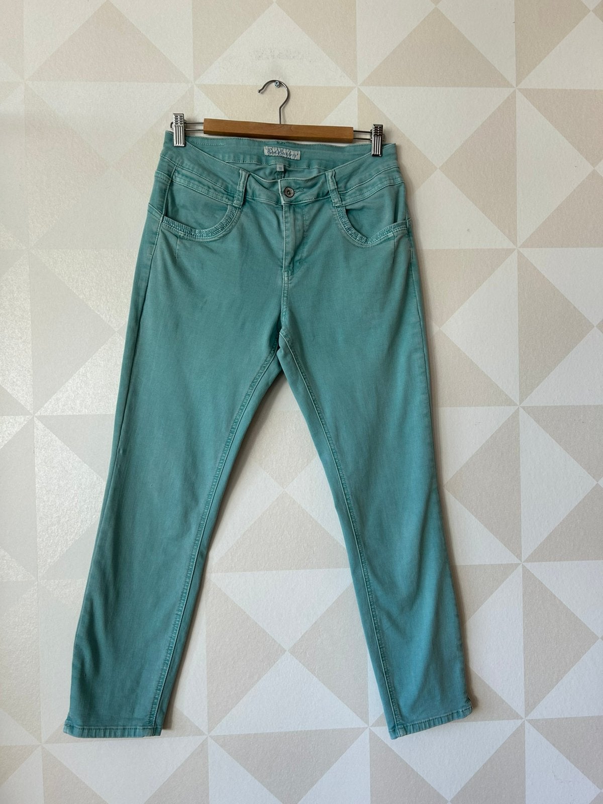 Red Button Sissy jeans blauw/groen M/38, Kleding | Dames, Spijkerbroeken en Jeans, Ophalen of Verzenden, Zo goed als nieuw, Blauw