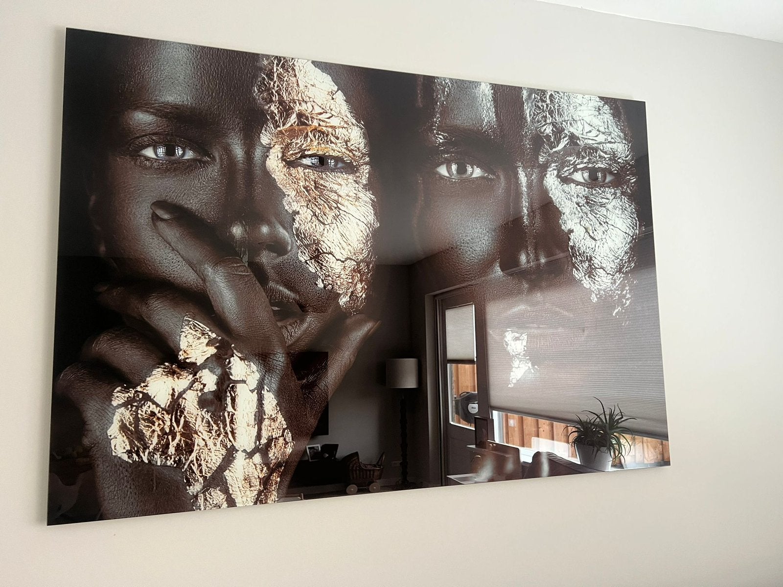 Prachtig modern plexiglas schilderij, Ophangklaar, Glas, Ophalen of Verzenden, Print