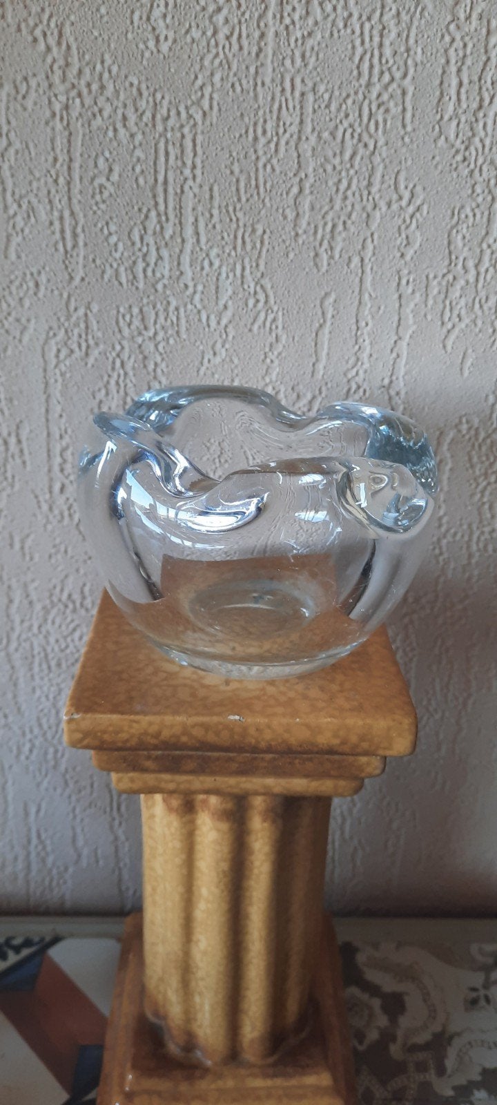 Antieke  asbak Copier  Leerdam., Antiek en Kunst, Antiek | Glas en Kristal, Ophalen of Verzenden