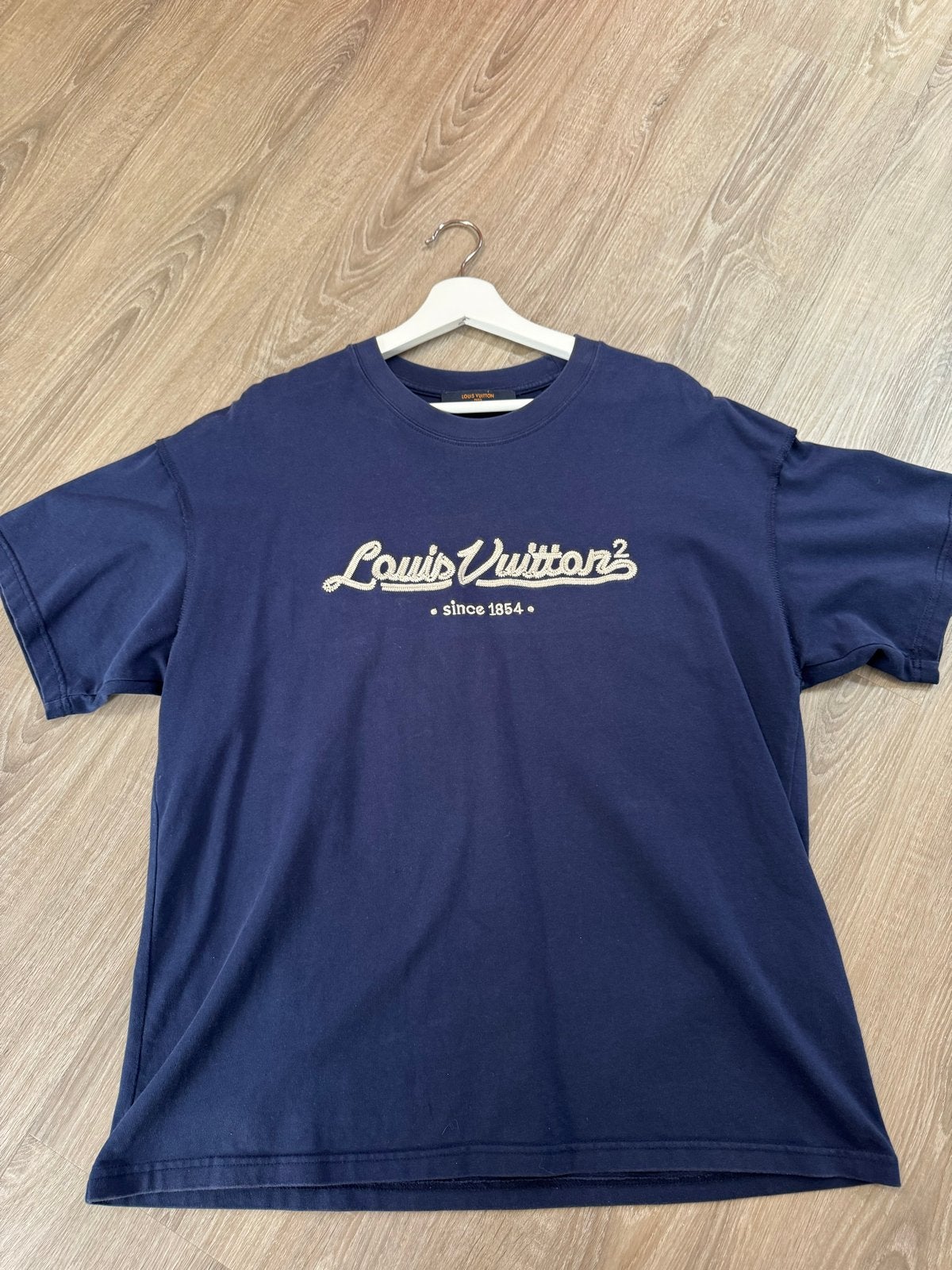 Louis Vuitton T-shirt Blauw Maat M - Nauwelijks gedragen, Kleding | Heren, T-shirts, Ophalen of Verzenden, Zo goed als nieuw, Maat 48/50 (M)