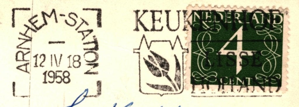 968532	Oosterbeek	Airbornemonument	1958, Verzamelen, Ansichtkaarten | Nederland, Ophalen of Verzenden, 1940 tot 1960, Gelopen
