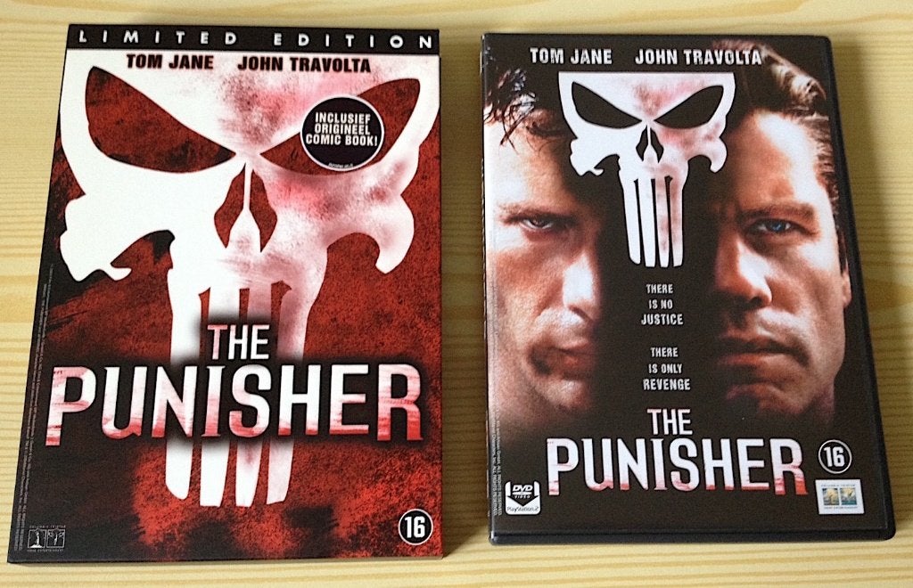 dvd The Punisher slipcase en comic (John Travolta, Marvel), Ophalen, Maffia en Misdaad, Engels, Vanaf 16 jaar