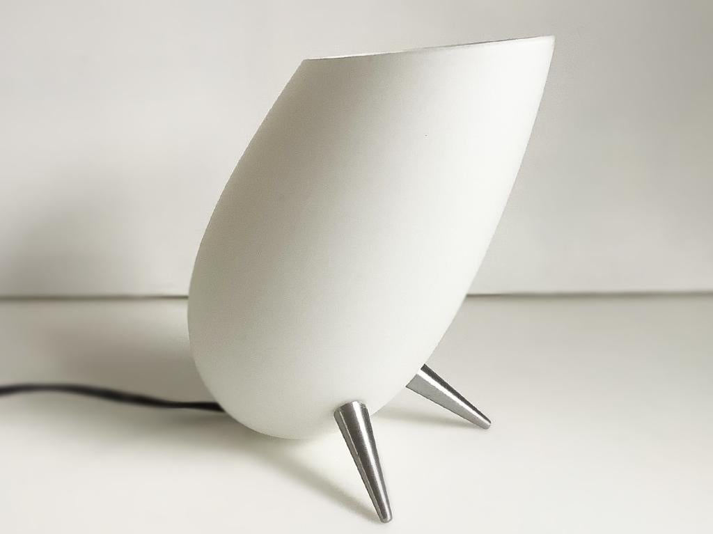 Vintage lamp atomic design tafellamp glas, Glas, Gebruikt, Verzenden, Space age